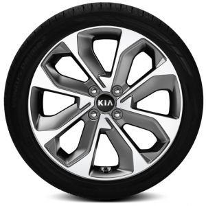 LM velgen Kimje antraciet gepolijst, Kia Stonic 17 inch met zomerbanden